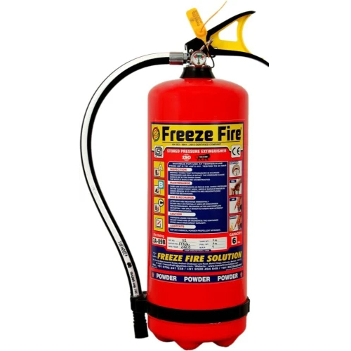 Freeze Fire ABC Fire Extinguisher - Mild Steel, Red Finish | Industrial Fire Fighting Equipment with Warranty