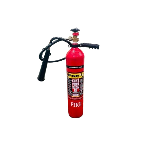 Carbon Dioxide Fire Extinguisher - Mild Steel, 2-9kg Capacity , Red Color, Industrial Use, Warranty Included