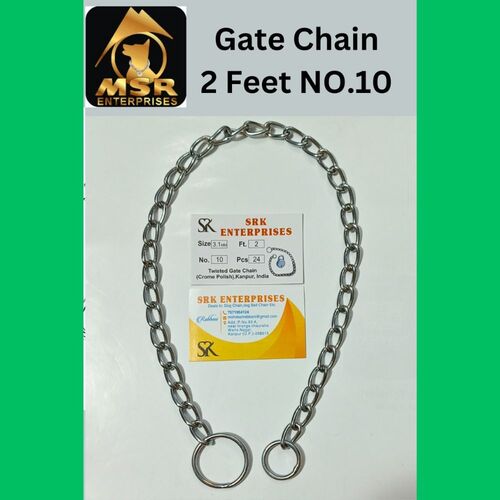 2 Feet Plain Twisted Gate Chain 10 No. - Material: Metal