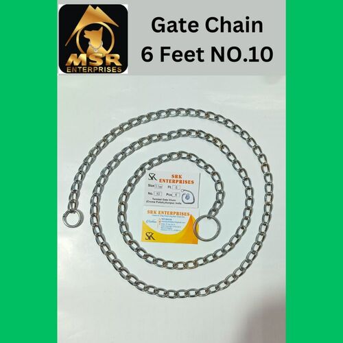 6 Feet Plain Twisted Gate Chain 10 No - Color: Silver