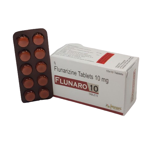 10mg फ्लुनारिज़ाइन टैबलेट्स