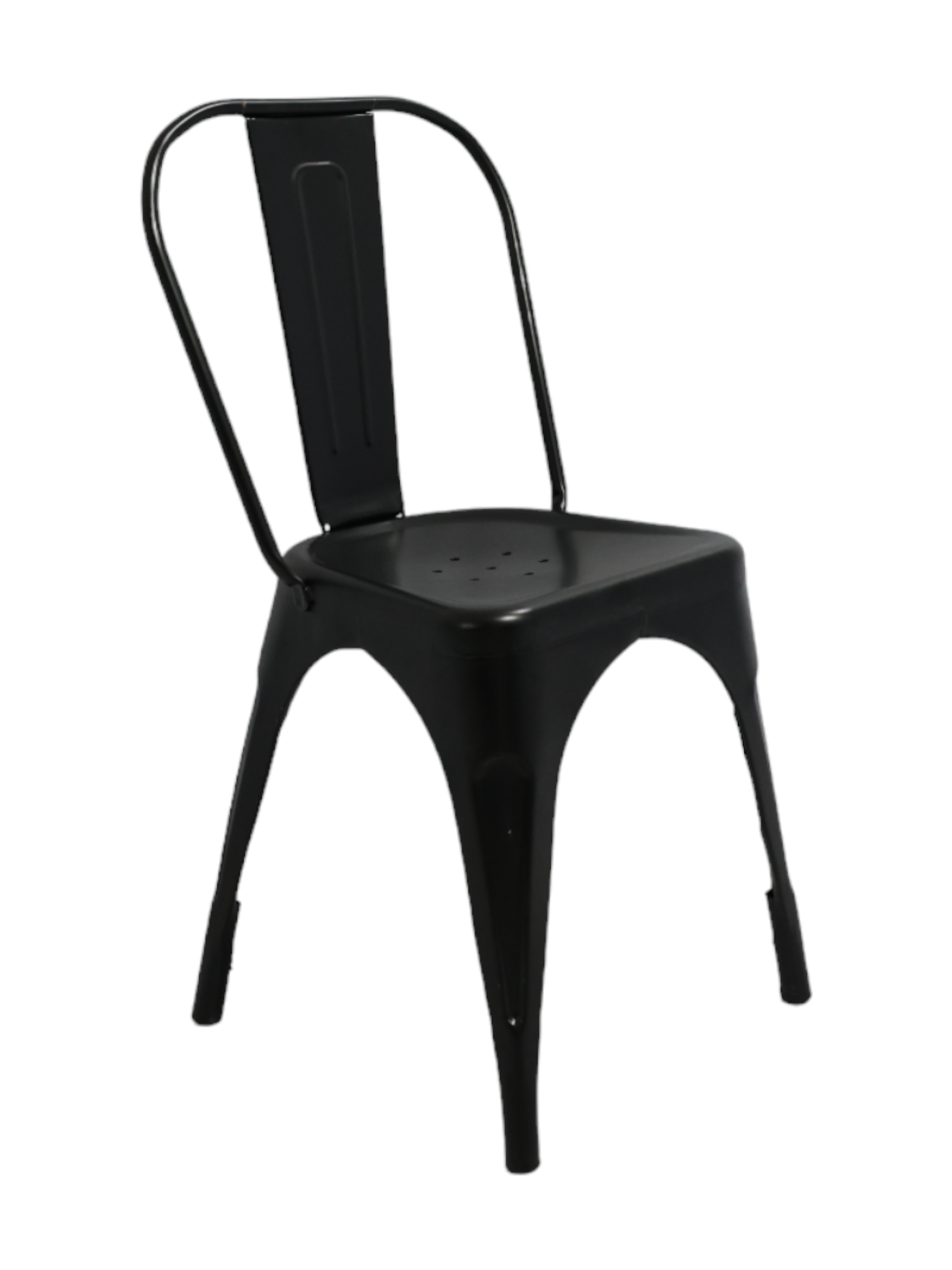 Adhunika Iron Tolix Chair Without Arm (17x16x33 Black)