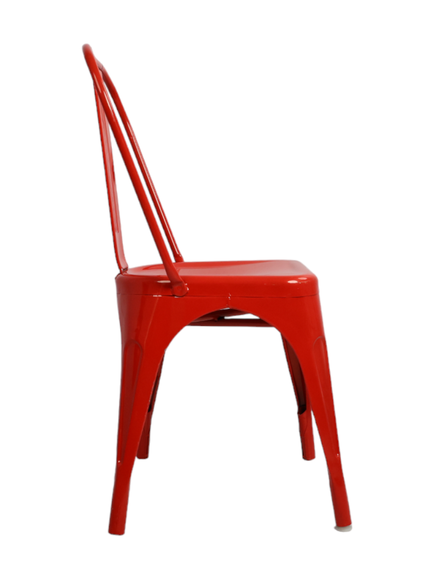 Adhunika Iron Tolix Chair Without Arm (17x15x34 Red) - Assembly: No Assembly Required