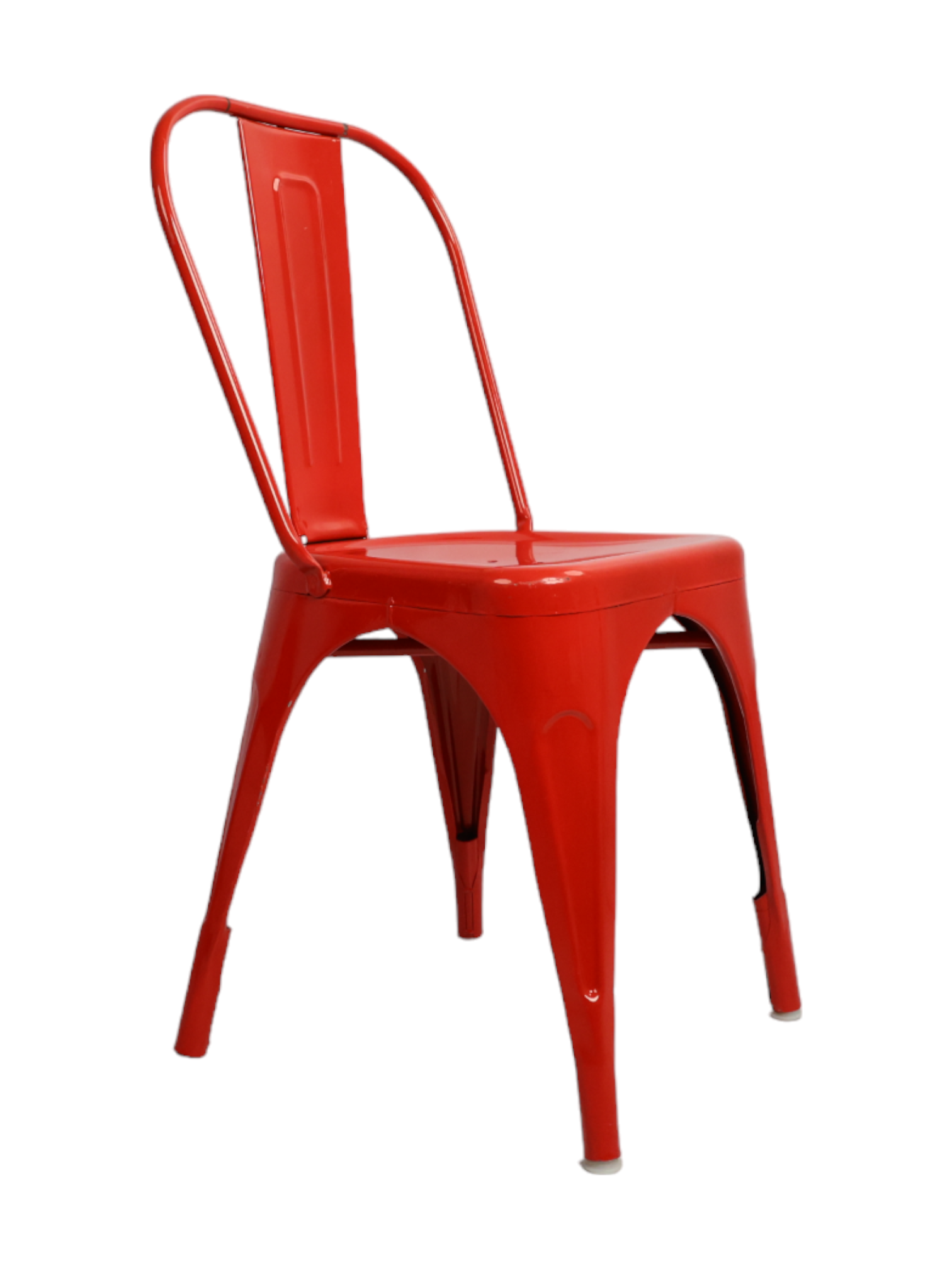 Adhunika Iron Tolix Chair Without Arm (17x15x34 Red) - Assembly: No Assembly Required