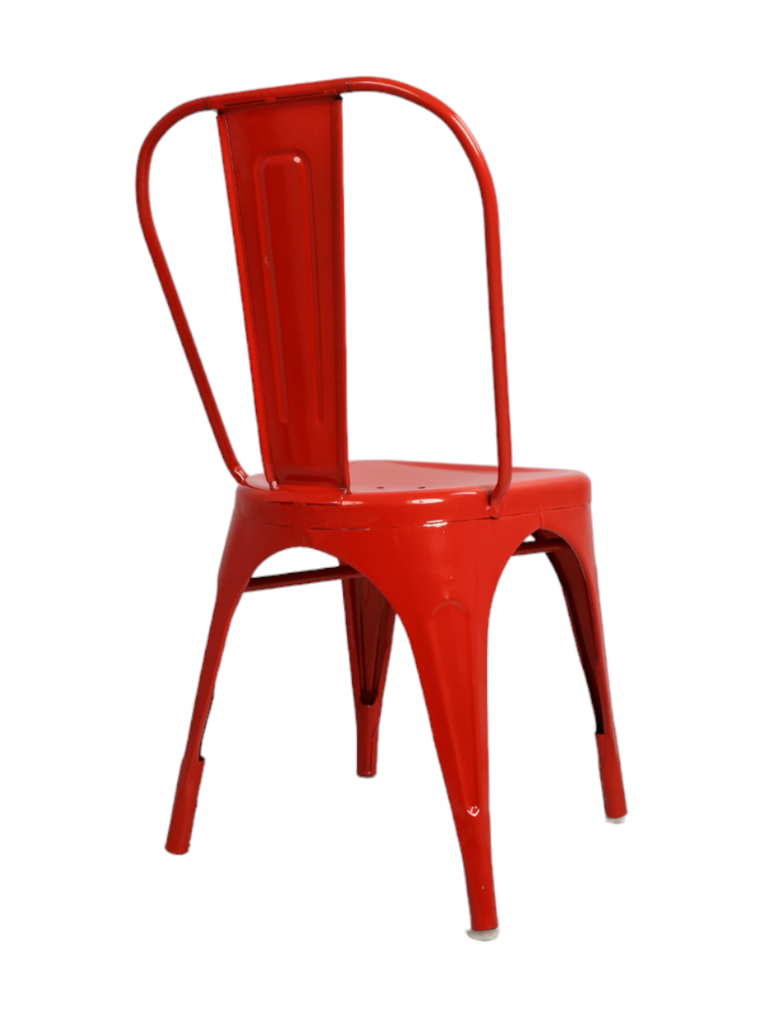 Adhunika Iron Tolix Chair Without Arm (17x15x34 Red) - Assembly: No Assembly Required