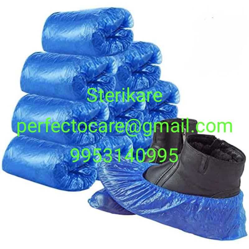 Water Proof Shoe Cover - Reinforced Sms Non-woven Plastic Thigh Length 40cm Blue Color - Disposable Sterilized Waterproof