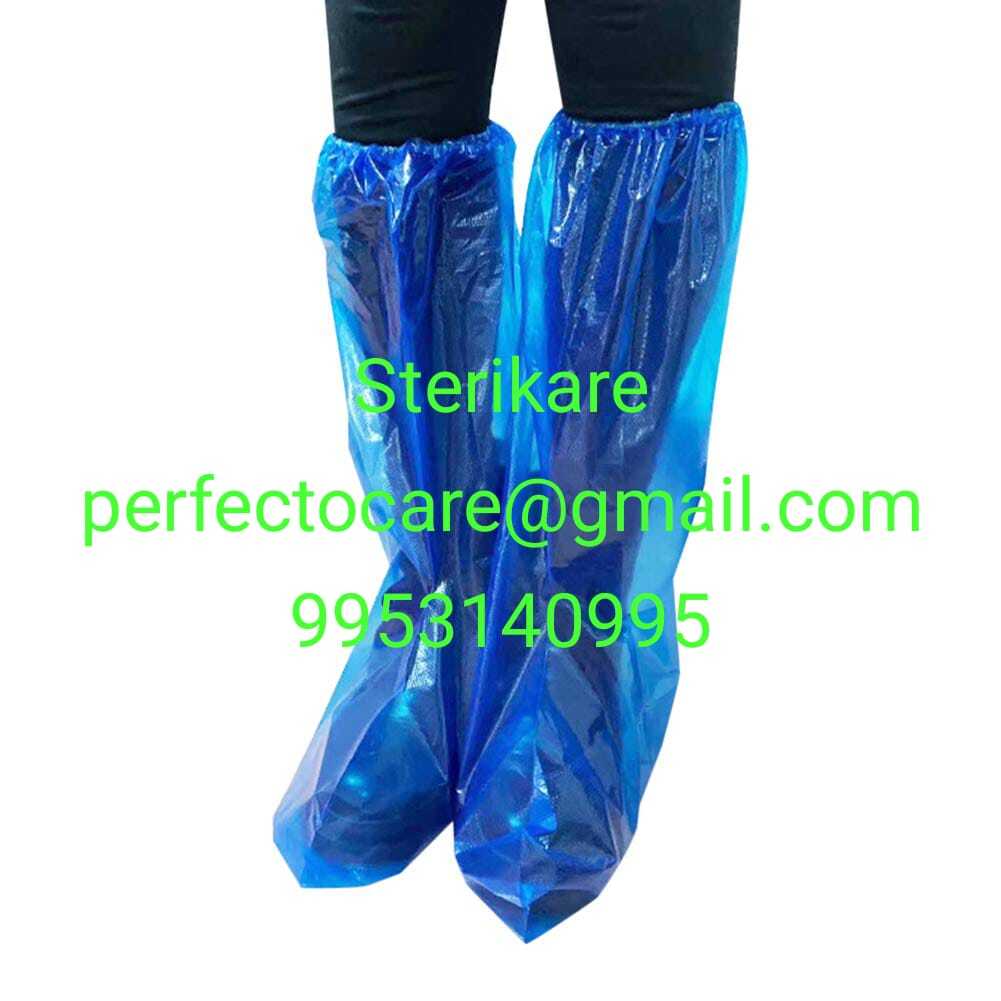 Knee Length Shoe Cover - Color: Blue