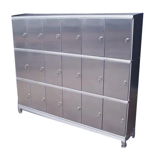 Ss Lockers - Stainless Steel Material, 18 Durable Compartments With Reliable Locking Mechanisms, Ideal For Secure Storage Solutions