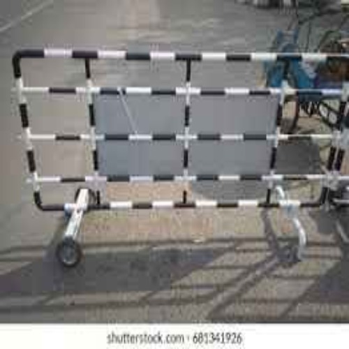 Movable Metal Barrier - Color: Red / White