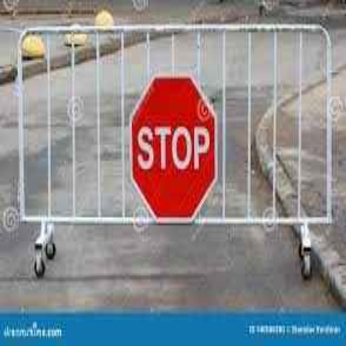 Movable Metal Barrier - Color: Red / White