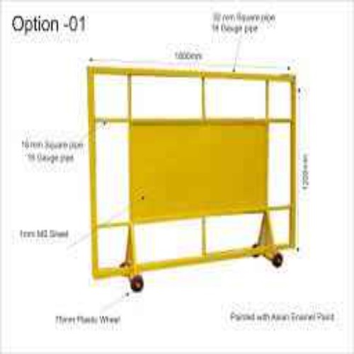 Movable Metal Barrier - Color: Red / White