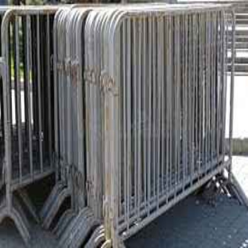 Movable Metal Barrier - Color: Red / White