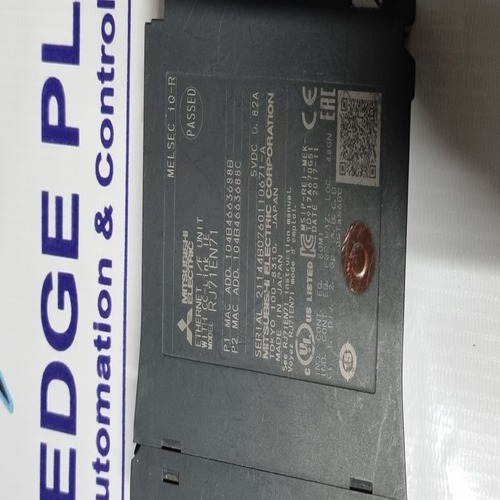 Mitsubishi Electric Rj71en71 Ethernet I/f Unit - 5vdc, 0.82a | Industrial Application, Ip65 Protection Level, White And Black Color, 50-60hz Frequency, 500g Weight