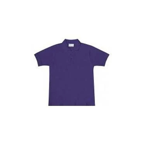 Boys School Uniform - Cotton T-Shirt, Half Sleeves, Purple Color | Breathable, Washable, Custom Logo, Summer Suitable, Warranty Included