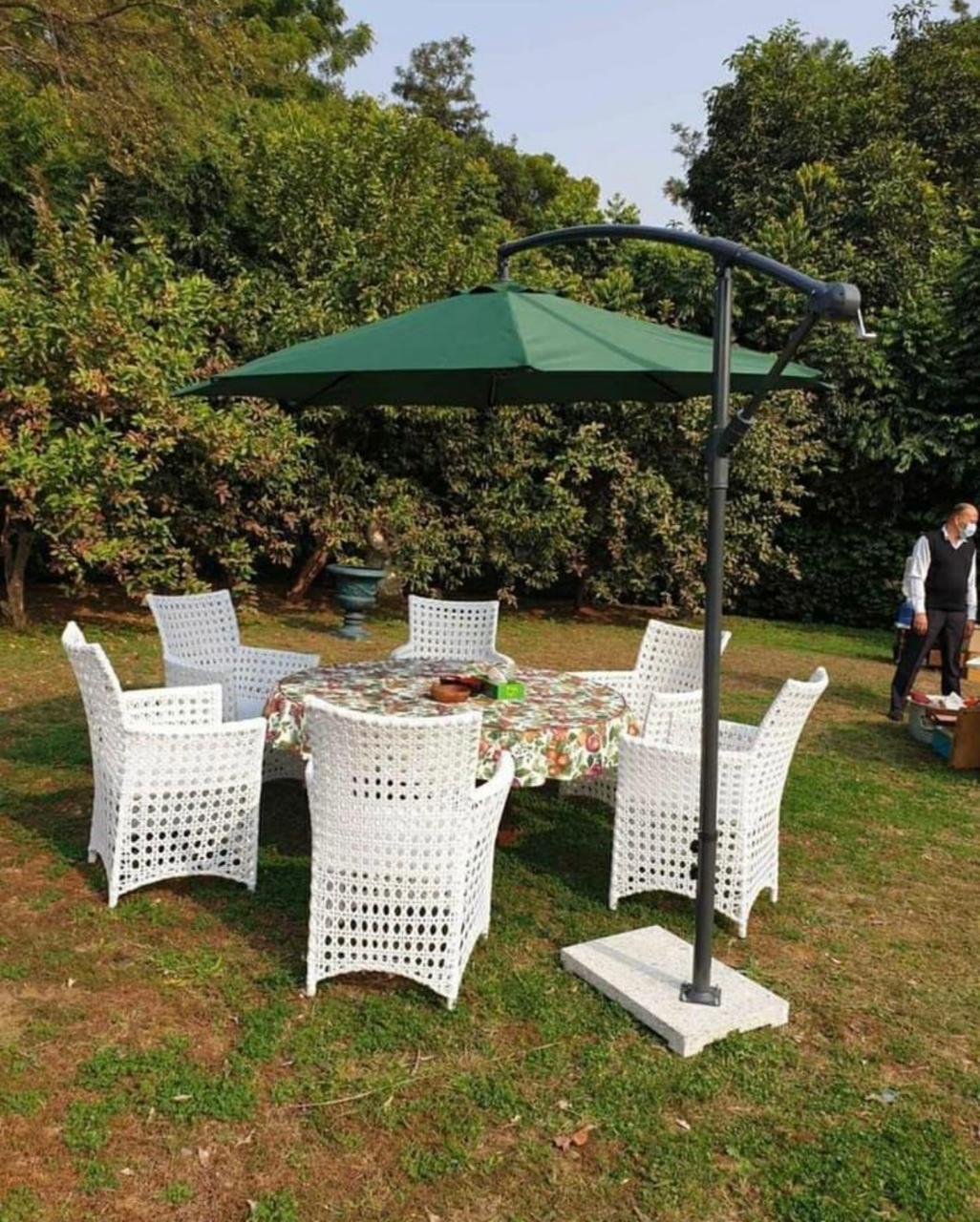 6 Pcs Wicker Patio Dining Set - Application: Garden