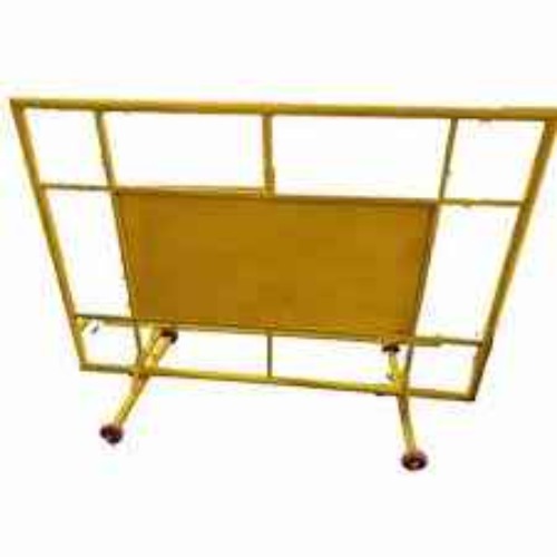 Movable Road Barrier - Height: Minimum 4.5 Feet, Length: Approximately 3.5 Meter, Yellow Color - Featuring Puller Arm For Easy Mobility, Complete Cage Guard Design