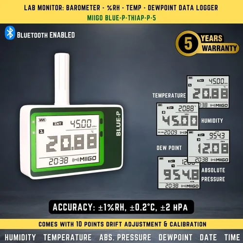 Barometer Or Absolute Pressure Humidity Temperature Dew Point Data Logger Application: Metal