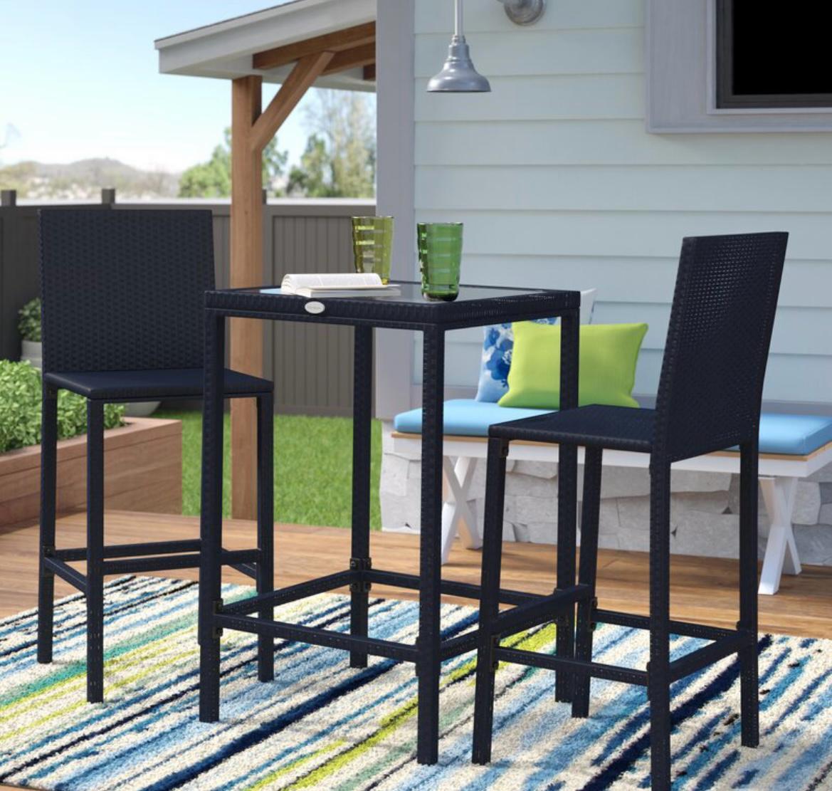 The Sieve Wicker Bar Stool Application: Swimming Pool