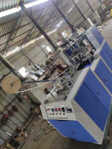 Hmi 100 Large Big Paper Glass Making Machine - Color: Blue & White