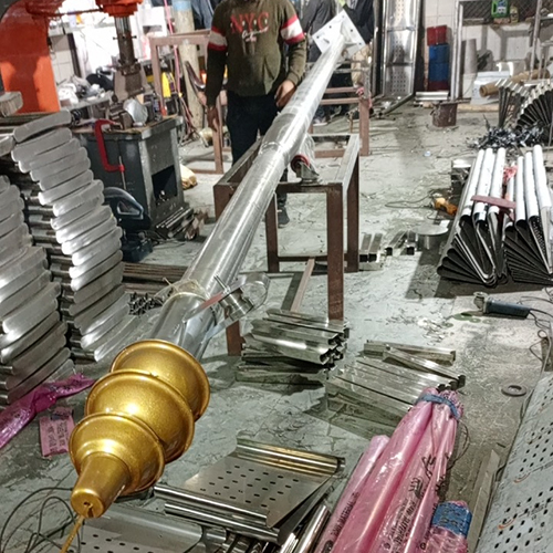 Stainless Steel Flag Pole - Stainless Steel, Various Heights and Diameters, Silver Color , Power Coated Finish, 220-240 Volt Voltage, 1 Year Warranty