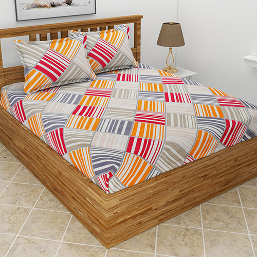 Checked Queen Size Double Bedsheet