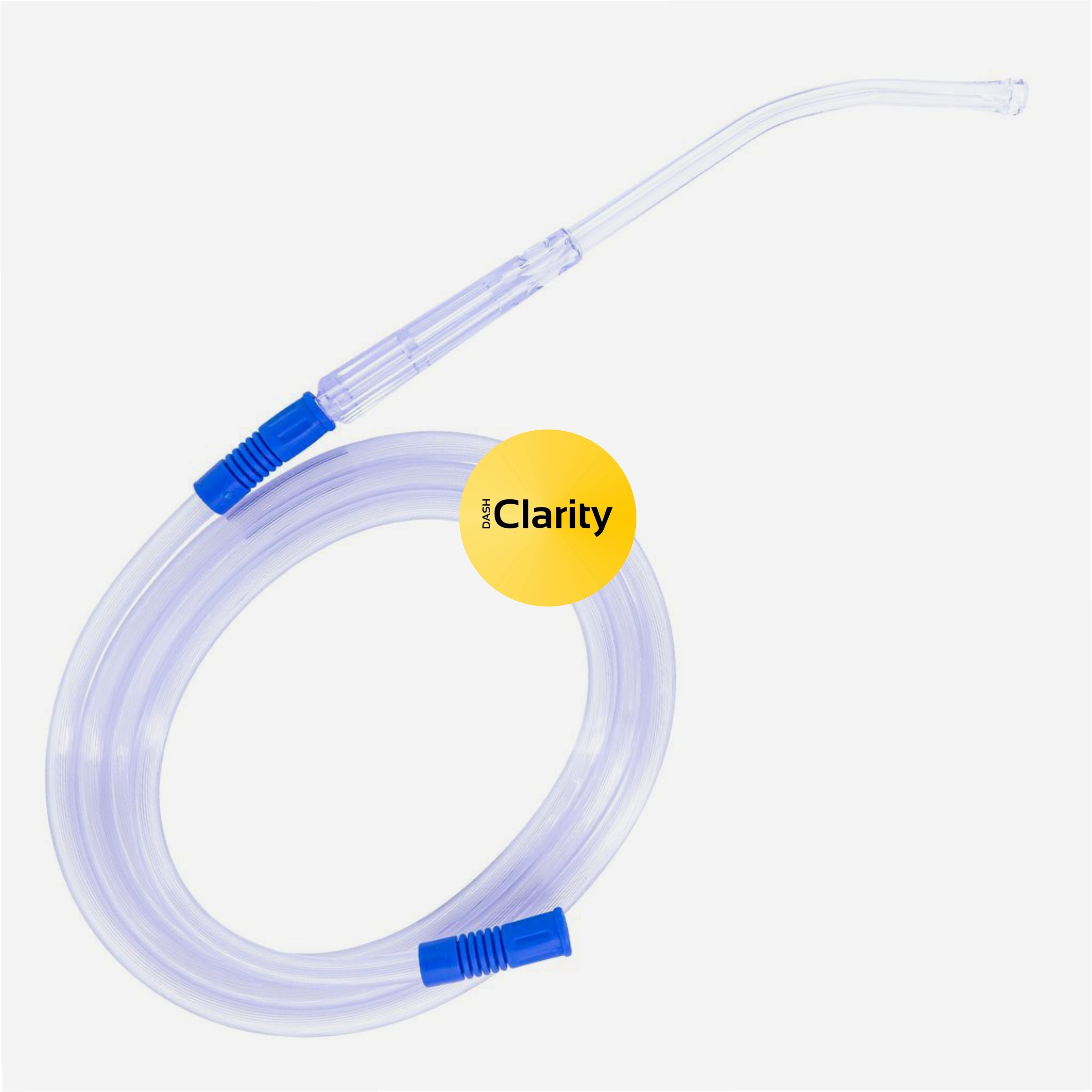 Suction Set - Plastic Material, Blue Transparent Color | Disposable Design With Ergonomic Handle, Flexible Tubing, And Yankauer Tip Options