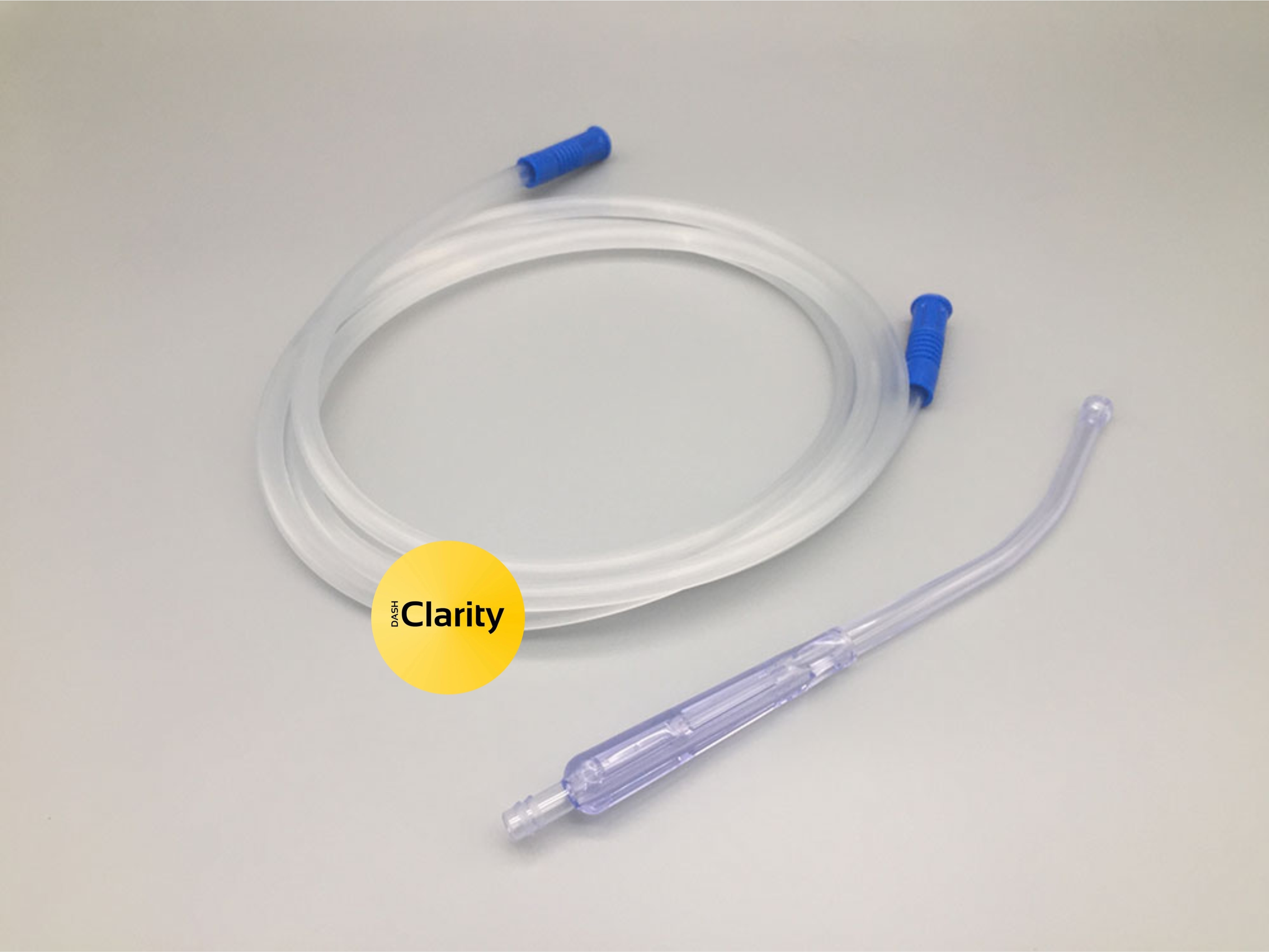 Suction Set - Plastic Material, Blue Transparent Color | Disposable Design With Ergonomic Handle, Flexible Tubing, And Yankauer Tip Options