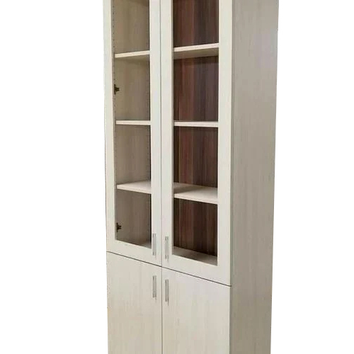 White Engineered Steel Glass Door