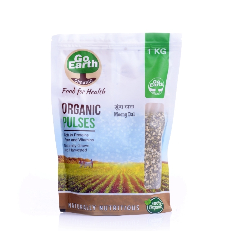 Organic Moong Dal (Green Gram Split) - 100% Pure Dried Mung Beans, Smooth Yellow Texture, Versatile Culinary Uses, Naturally Split