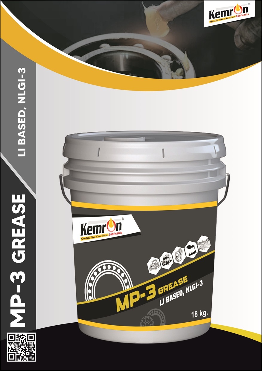 Kemron Mp3 Grease - Nlgi Grade 3, Yellow Color, 1 Kilogram Container | Automotive And Industrial Use, Natural Smell