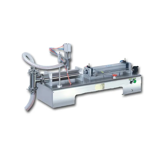 Semi Automatic Liquid Filling Machine - Mild Steel, Silver Color | High Performance, High Efficiency, Electric Drive, 50-60 Capacity