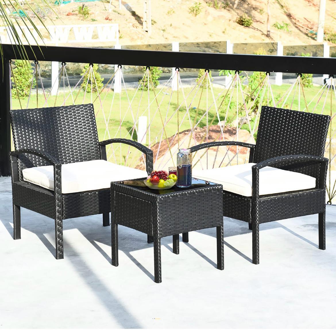Patio Dining Chairs Set Of 2 With 1 Table - Application: Garden