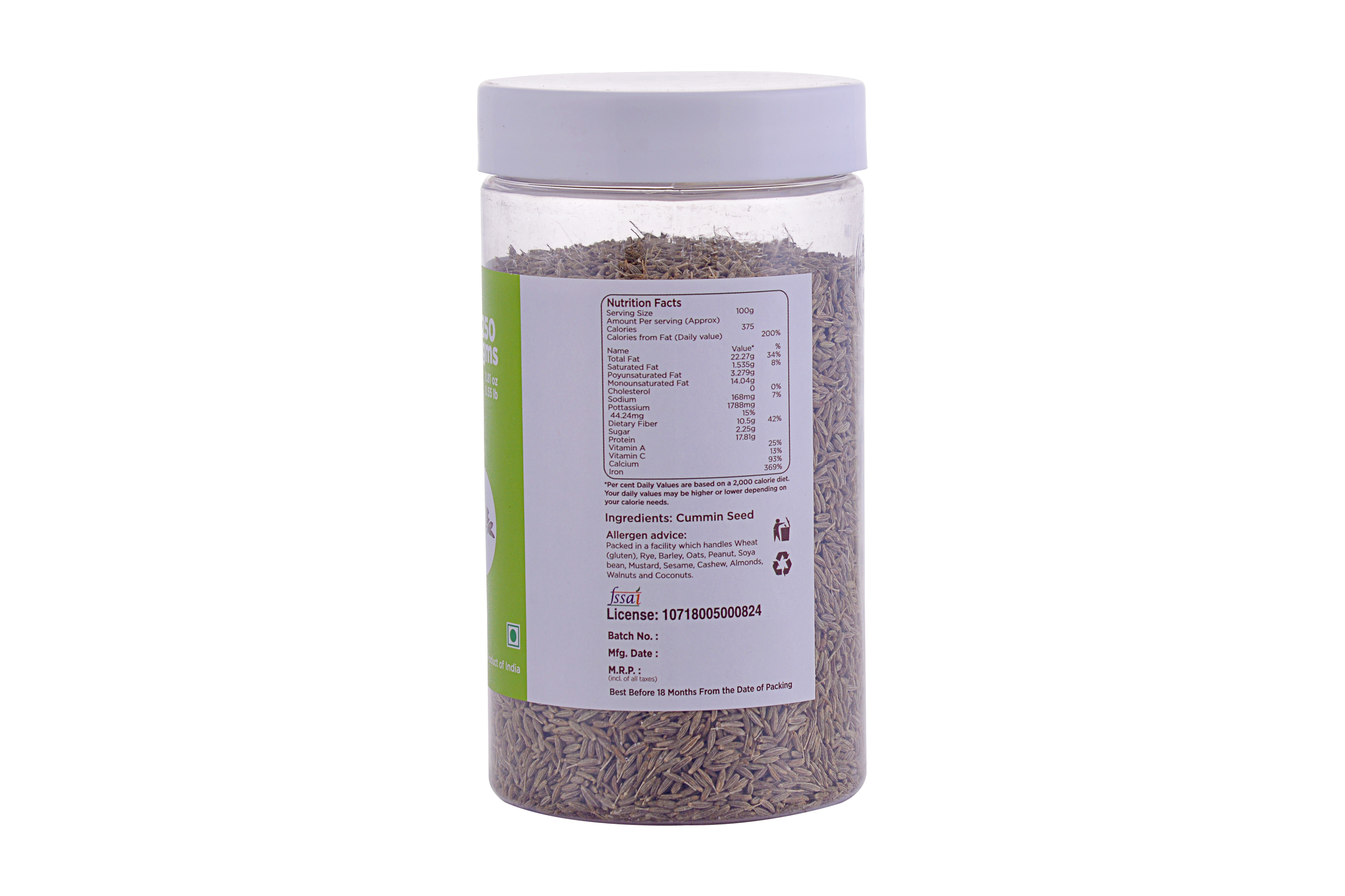 Organic Cumin (Jeera) - Color: Black