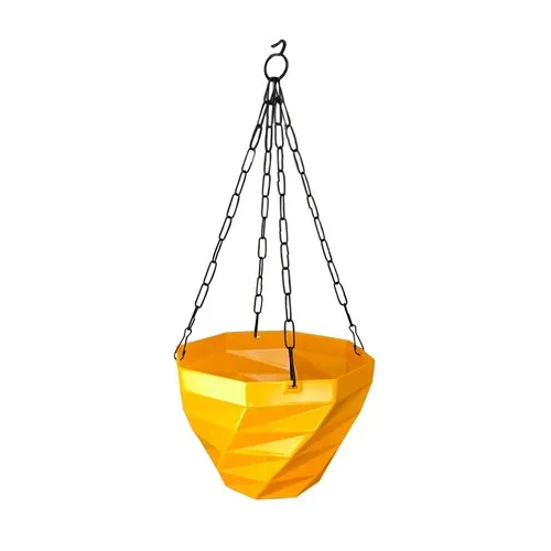 Hanging Plastic Pot - Color: Yellow