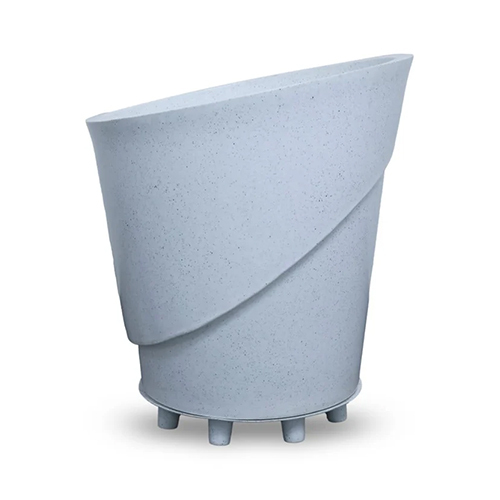 Andora Roto Plastic Pot 24 x 24 x 26 Inch - Off-White, Durable Plastic Material for Versatile Indoor/Outdoor Gardening and Decoration