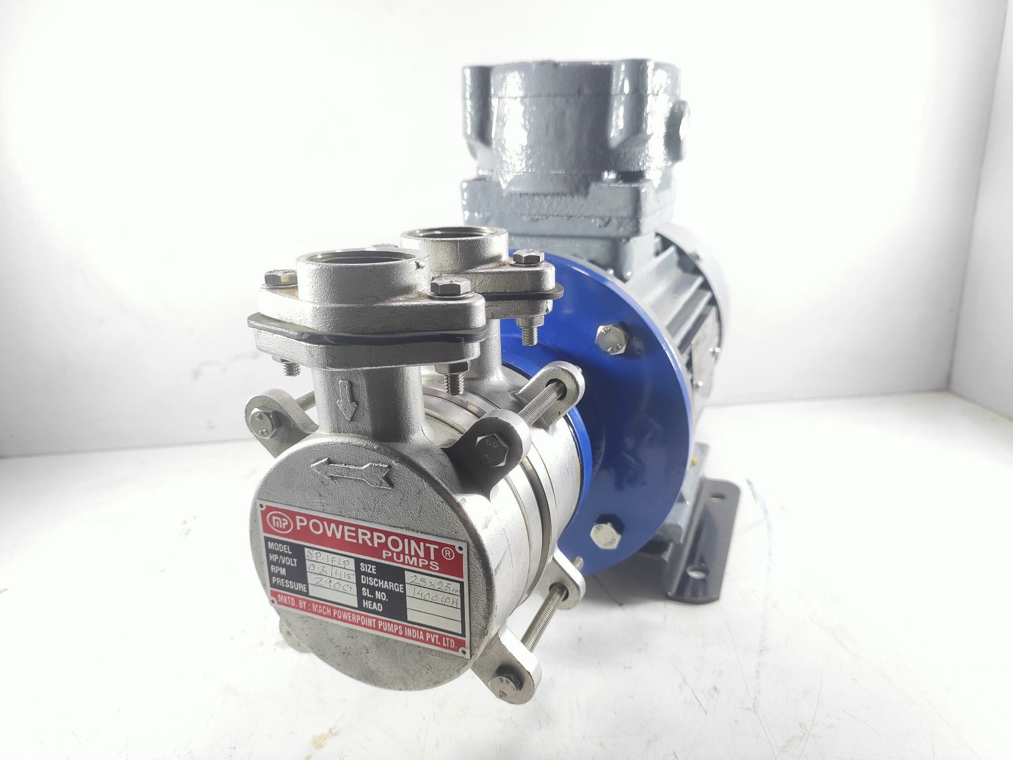 Flameproof Stainless Steel Self Priming Pump - 30 Lpm Max Flow Rate, 25mm Inlet/outlet, Electric Power, Mechanical Seal, Low Pressure, Single Stage Centrifugal Design