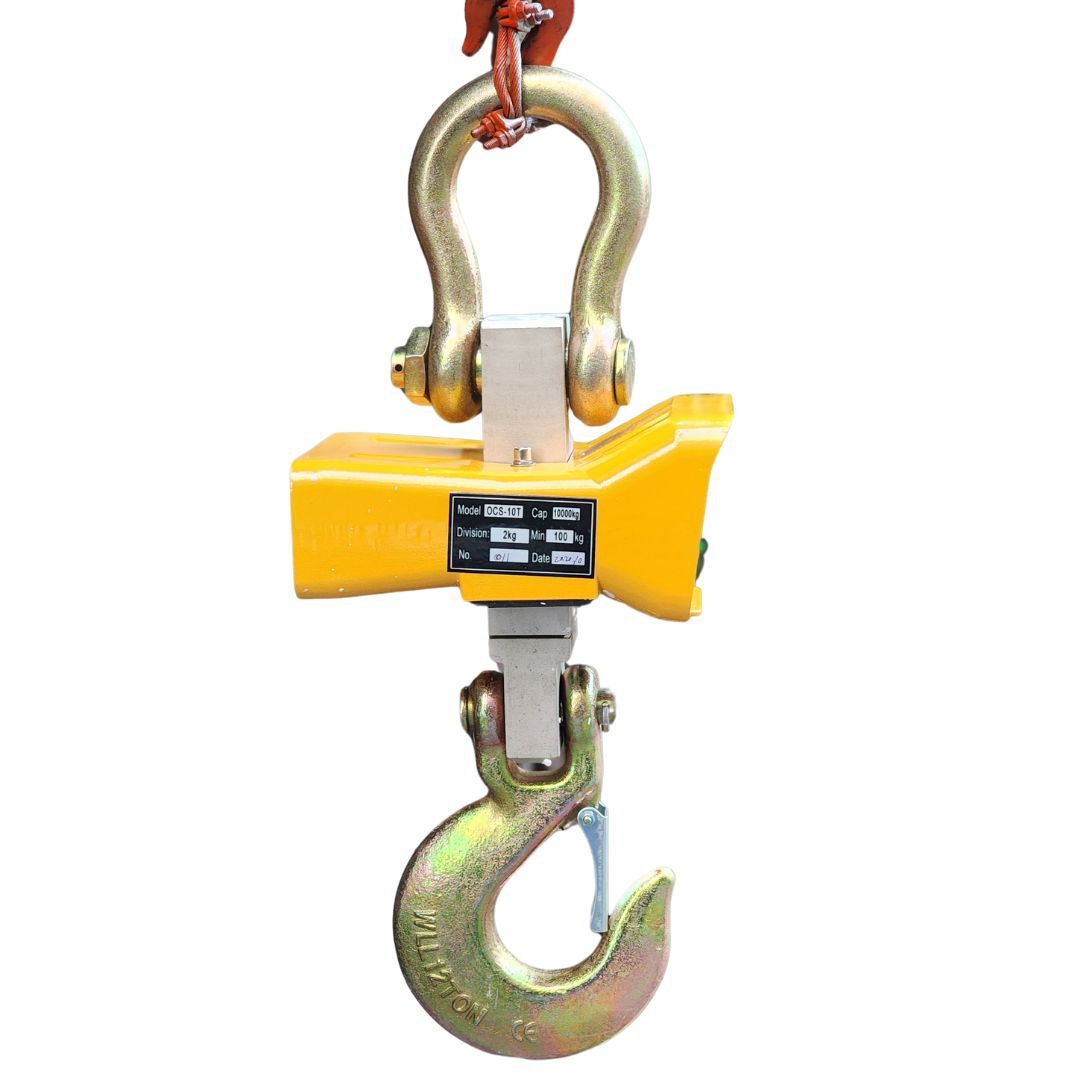 Yellow Digital Crane Scale With Wireless Remote Control 10 Ton