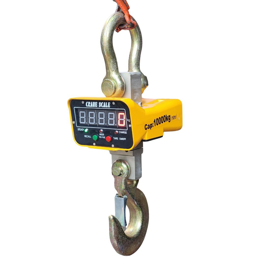 Yellow Digital Crane Scale With Wireless Remote Control 10 Ton