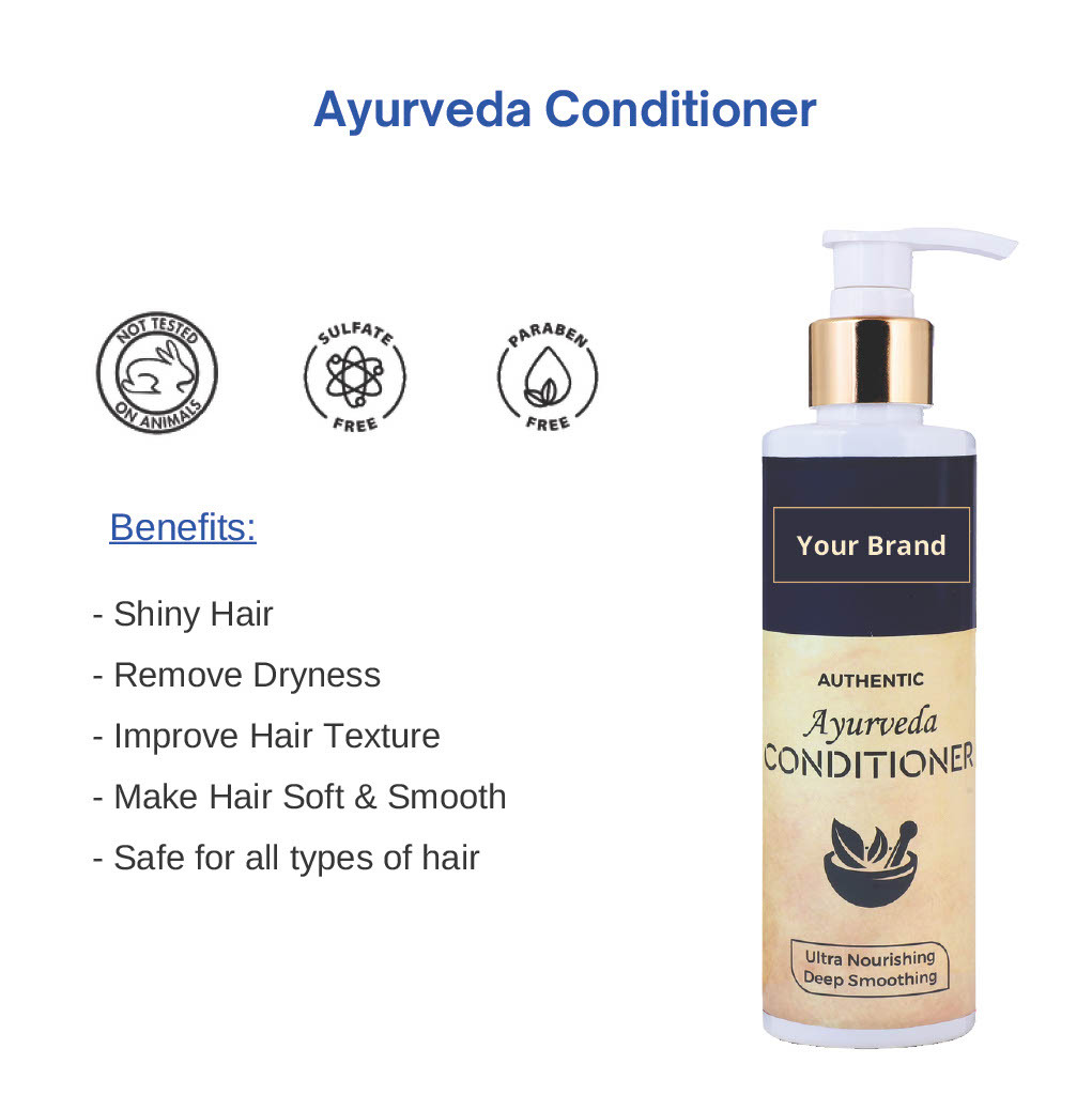 Ayurveda Conditioner - 200 Ml Cream, White Color | Herbal Formula With Shea Butter, Amla, Onion, Bhringraj, 15 Ayurvedic Herbs For Nourished Hair