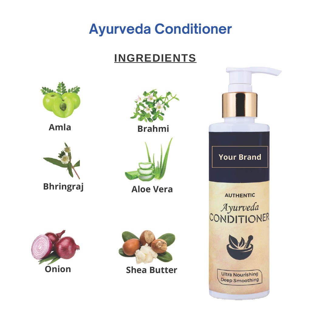 Ayurveda Conditioner - 200 Ml Cream, White Color | Herbal Formula With Shea Butter, Amla, Onion, Bhringraj, 15 Ayurvedic Herbs For Nourished Hair