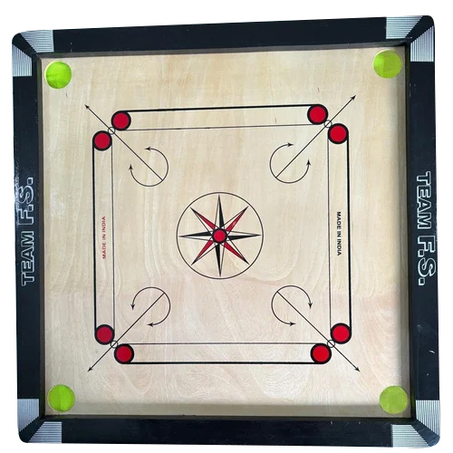20 Inch Wooden Carrom Board - High-Quality Wood, 20 Inches Diameter | Manual Game for Children, Durable Design for Game Parks
