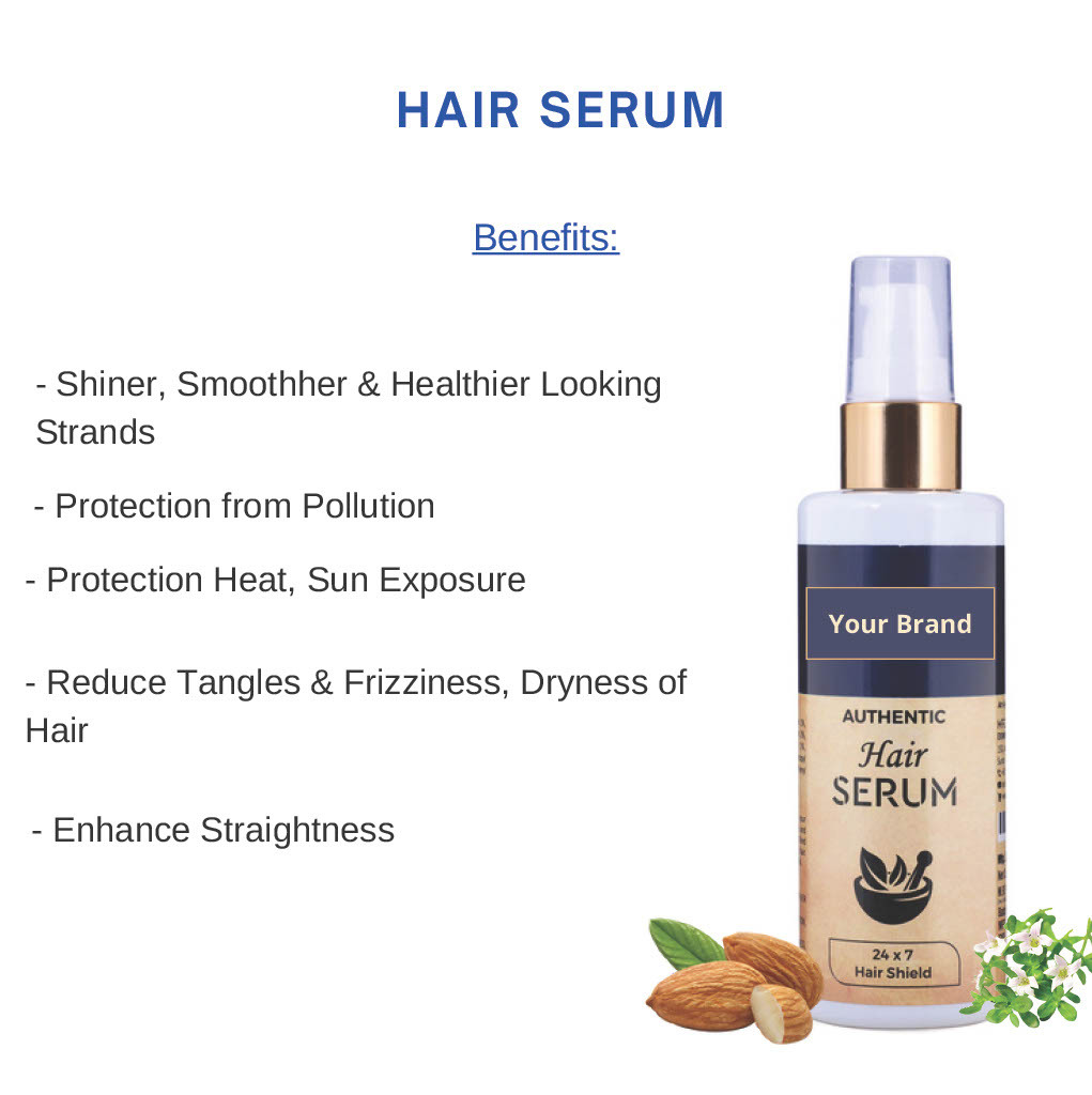 Hair Serum - Herbal Formula, 100ml Spray | Reduces Hair Fall, Smoothens Frizz, Adds Shine