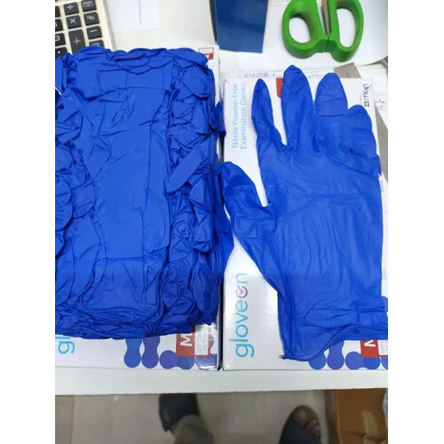 Nitrile Examination Gloves - Color: Blue