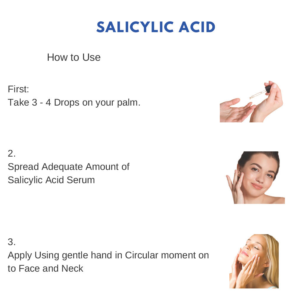 Salicylic Acid Face Serum - Liquid, Herbal Ingredients | Suitable For All Skin Types, 2% Concentration For Daily Use, 24 Months Shelf Life