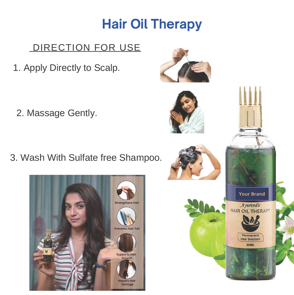 Herbal Hair Oil Therapy 200 Ml - Natural Oil, 24 Months Shelf Life | Recommended For Males & Females, Reduces Hair Fall, Boosts Hair Growth