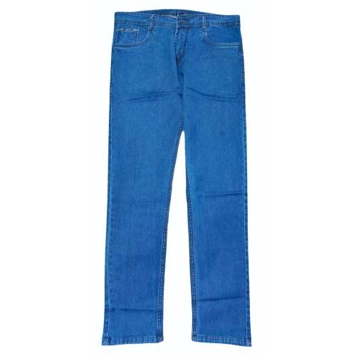 Men Cotton Denim Blue Jeans - Cotton, Washable | Classic Plain Dyed Blue Suitable for All Seasons: Summer, Winter, Rainy & Spring