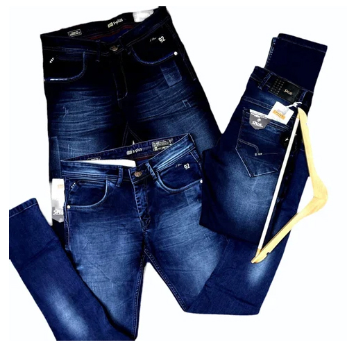 Men Denim Jeans - High-Quality Denim Material, Classic Blue Color | Washable, Suitable for All Seasons