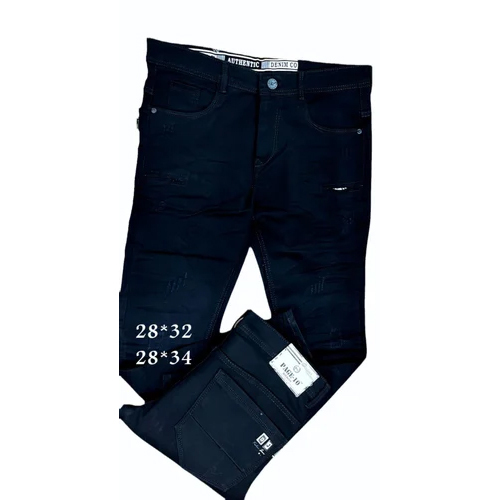 Mens Black Jeans - High-Quality Denim, Washable Feature, Plain Dyed Design | Versatile for All Seasons