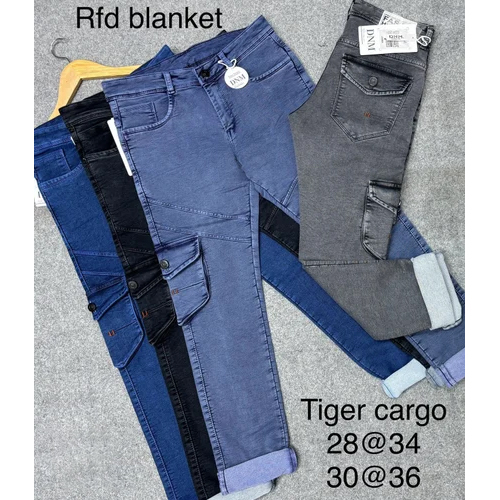Mens Premium Jeans - High-Quality Denim, Waist Sizes 28, 30, 34, 36 | Multicolor, Washable, All-Season Wear