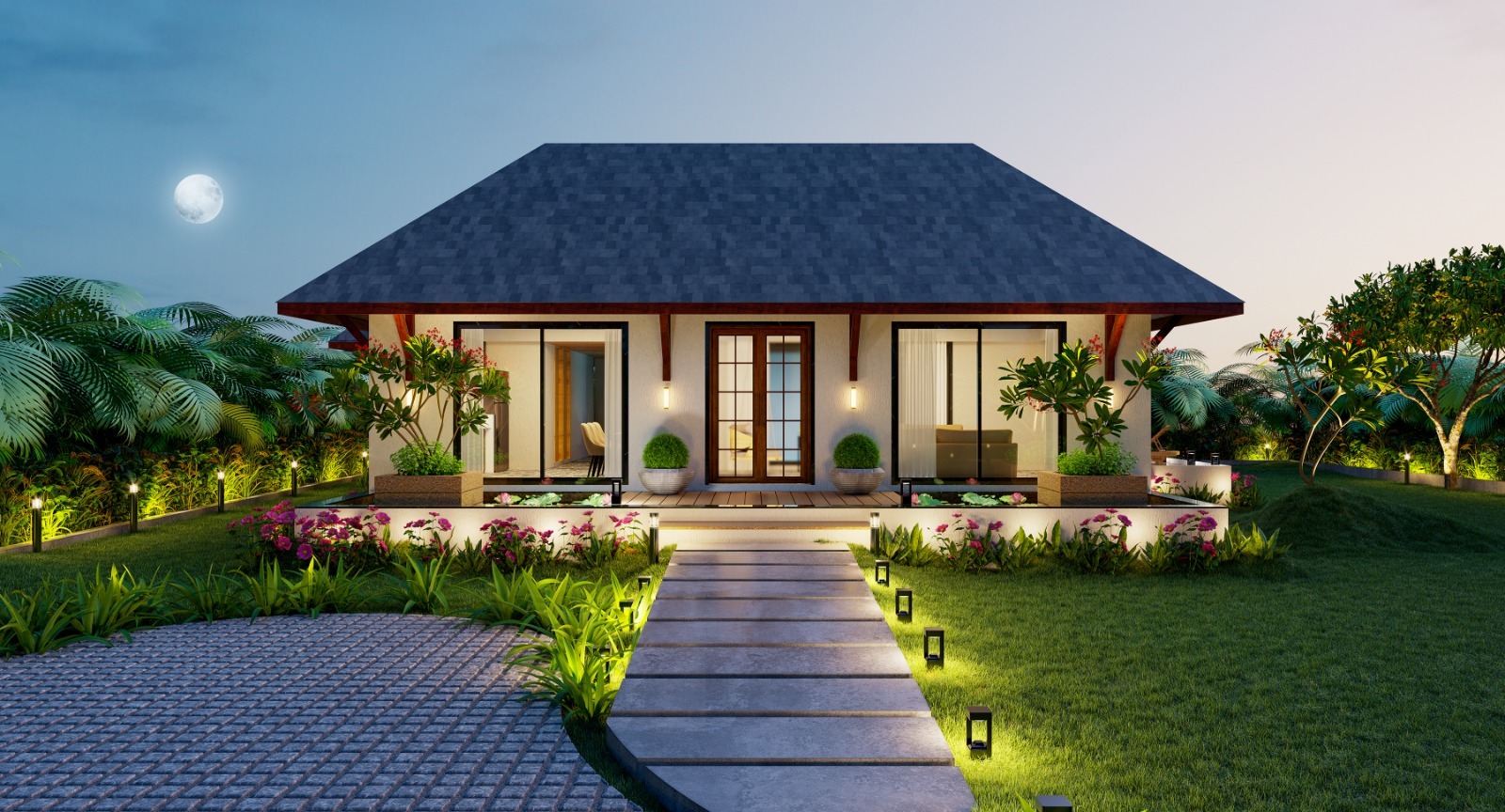 Prefabricated Villa - Color: White / Blue / Customized